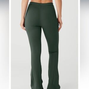 Alo High Waist cactus Zip It zip up pants flare leg full length small sm